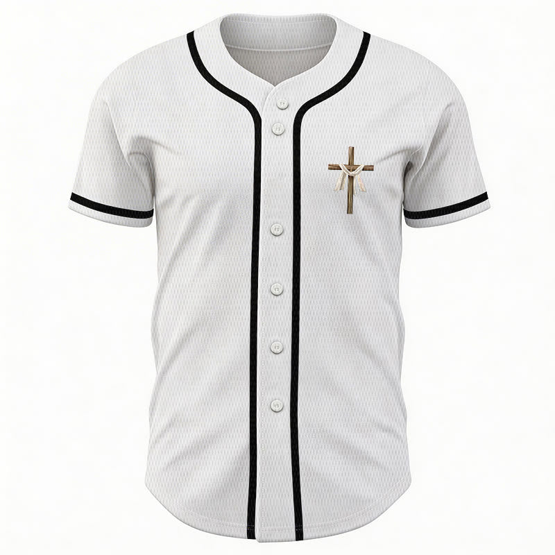 Christianartworkshop He Is Not Here He Is Risen Faith Unisex Baseball Jersey - image 8