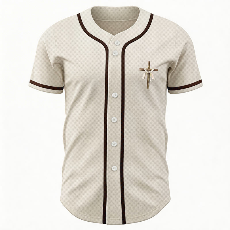 Christianartworkshop He Is Not Here He Is Risen Faith Unisex Baseball Jersey - image 1