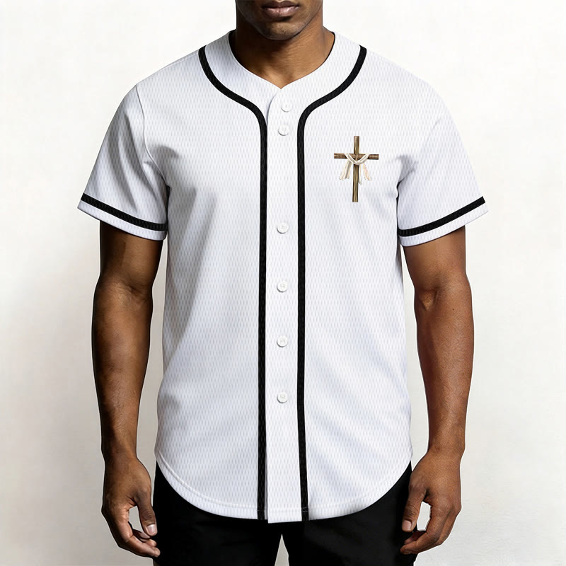 Christianartworkshop He Is Not Here He Is Risen Faith Unisex Baseball Jersey - image 9