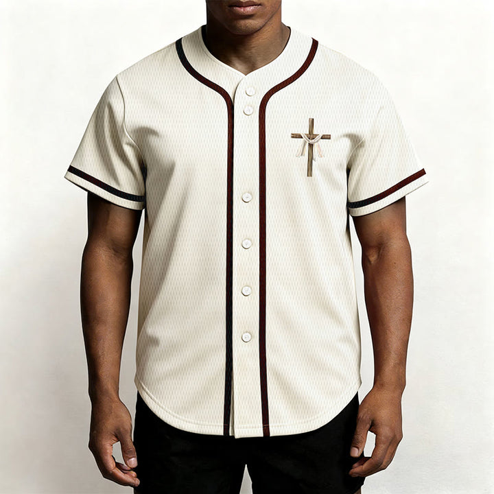 Christianartworkshop He Is Not Here He Is Risen Faith Unisex Baseball Jersey - image 2