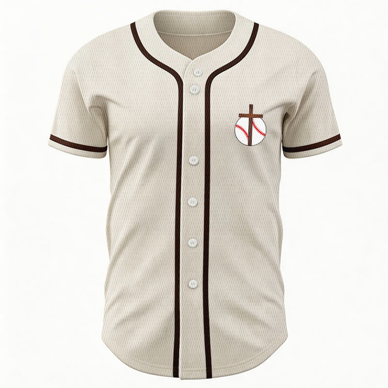 Christianartworkshop Philippians 4:13 Faith Baseball Jersey: Baseball Cross Motto Strength Devotion Athletic Shirt - image 10