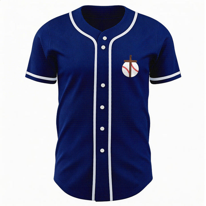 Christianartworkshop Philippians 4:13 Faith Baseball Jersey: Baseball Cross Motto Strength Devotion Athletic Shirt - image 3
