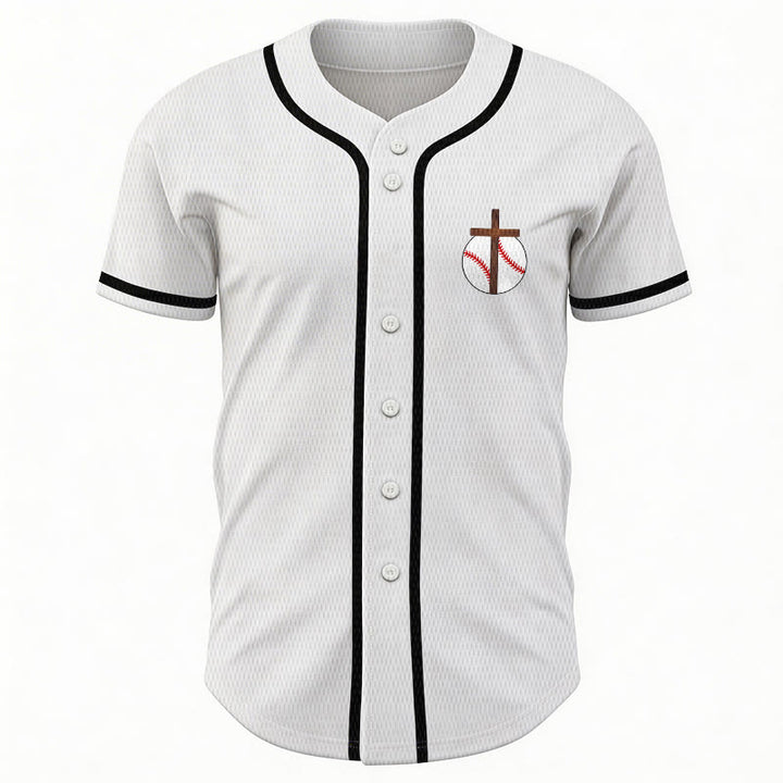 Christianartworkshop Philippians 4:13 Faith Baseball Jersey: Baseball Cross Motto Strength Devotion Athletic Shirt - image 17