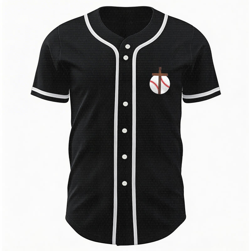 Christianartworkshop Philippians 4:13 Faith Baseball Jersey: Baseball Cross Motto Strength Devotion Athletic Shirt - image 22