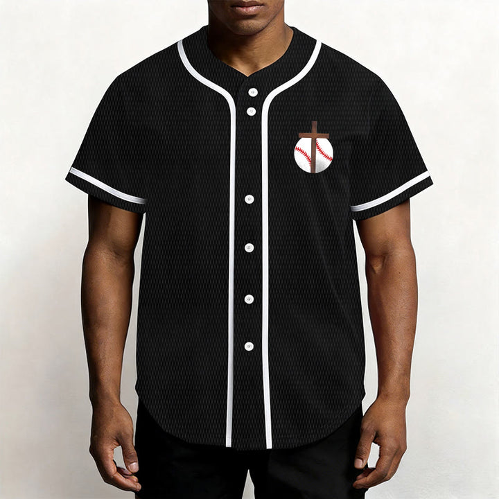 Christianartworkshop Philippians 4:13 Faith Baseball Jersey: Baseball Cross Motto Strength Devotion Athletic Shirt - image 23