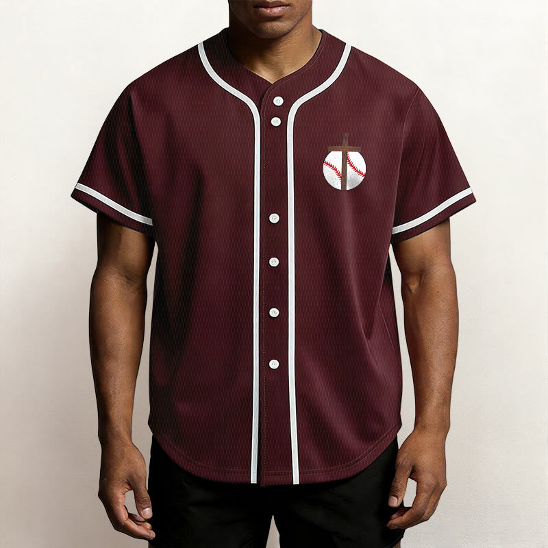 Christianartworkshop Philippians 4:13 Faith Baseball Jersey: Baseball Cross Motto Strength Devotion Athletic Shirt - image 36
