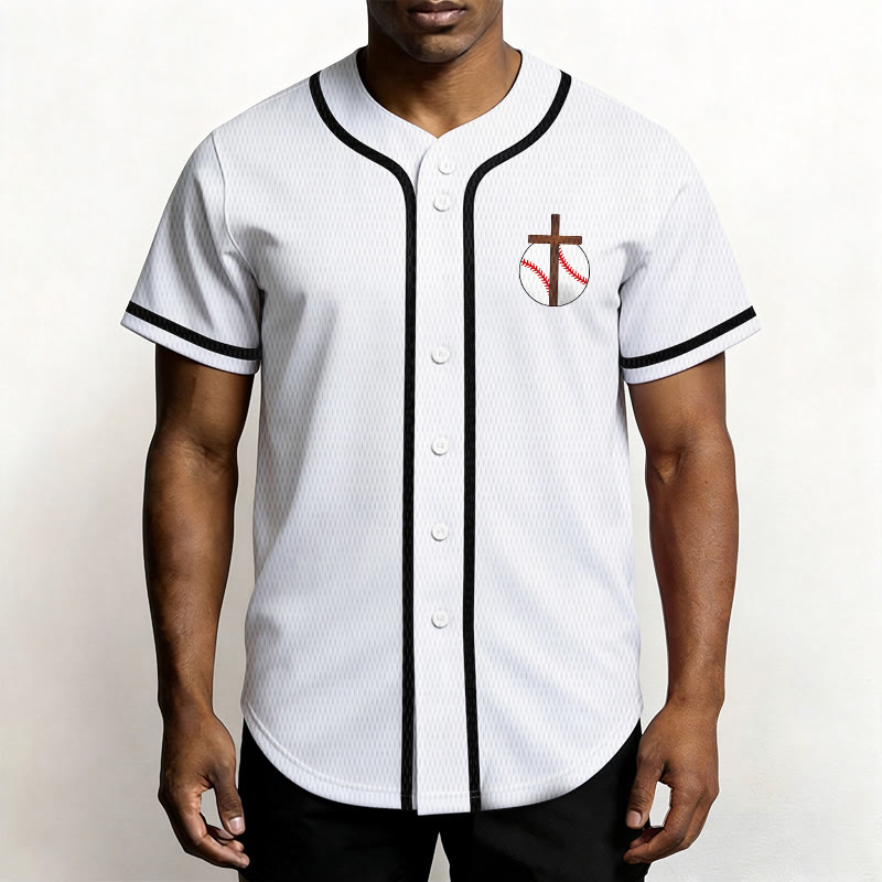 Christianartworkshop Philippians 4:13 Faith Baseball Jersey: Baseball Cross Motto Strength Devotion Athletic Shirt - image 15