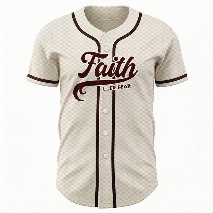 Christianartworkshop Faith Over Fear Custom Name Number Unisex Baseball Jersey - image 52
