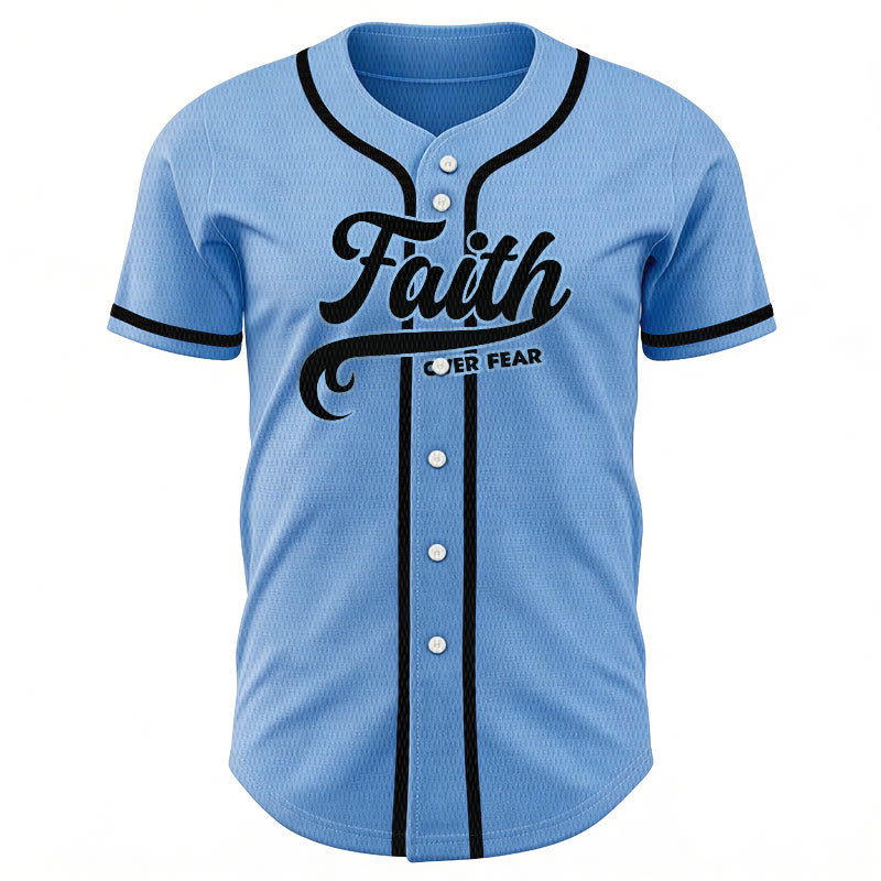 Christianartworkshop Faith Over Fear Custom Name Number Unisex Baseball Jersey - image 38