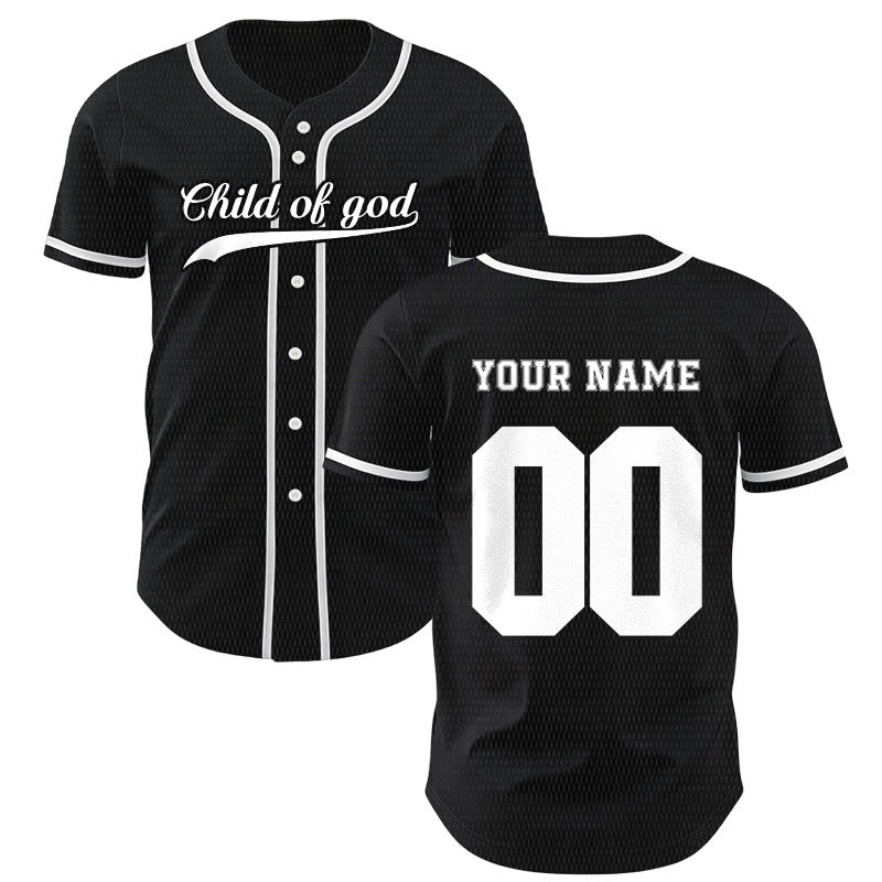 Christianartworkshop Child Of God Custom Name Number Unisex Baseball Jersey - Black - 5XL - Name & Number Customized - image 28