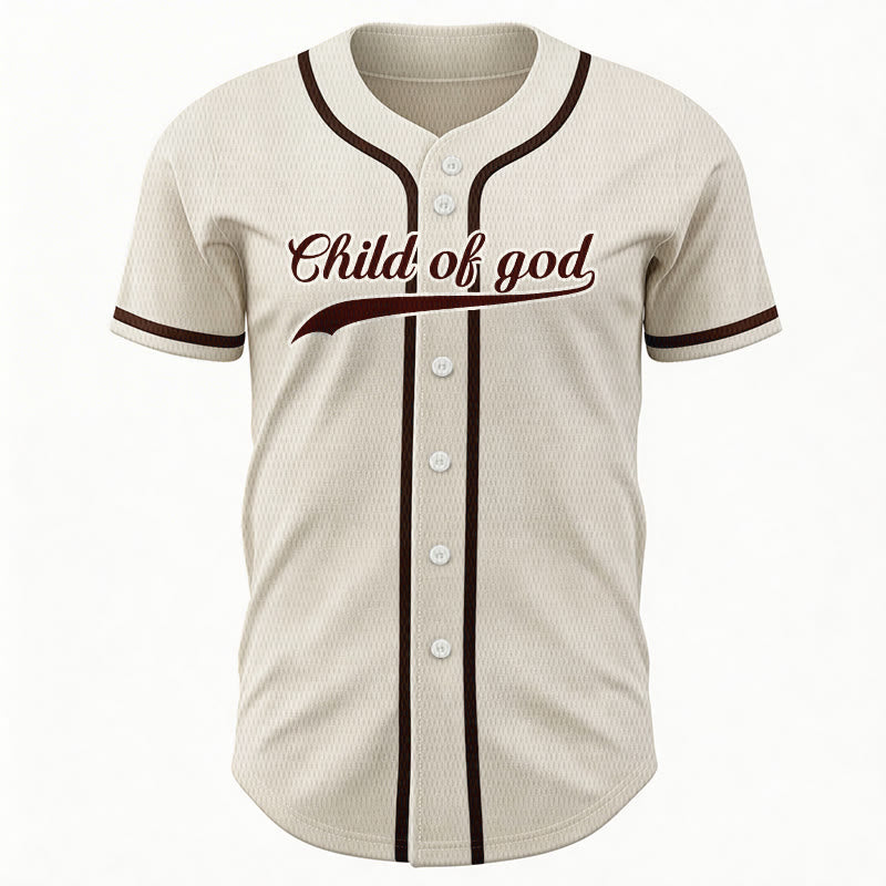 Christianartworkshop Child Of God Custom Name Number Unisex Baseball Jersey - image 3