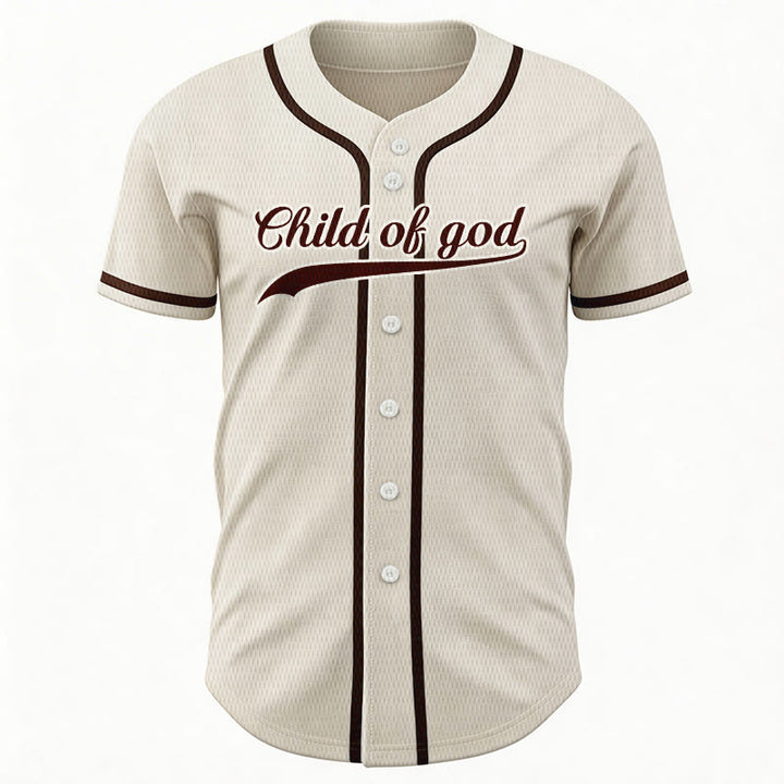 Christianartworkshop Child Of God Custom Name Number Unisex Baseball Jersey - image 3