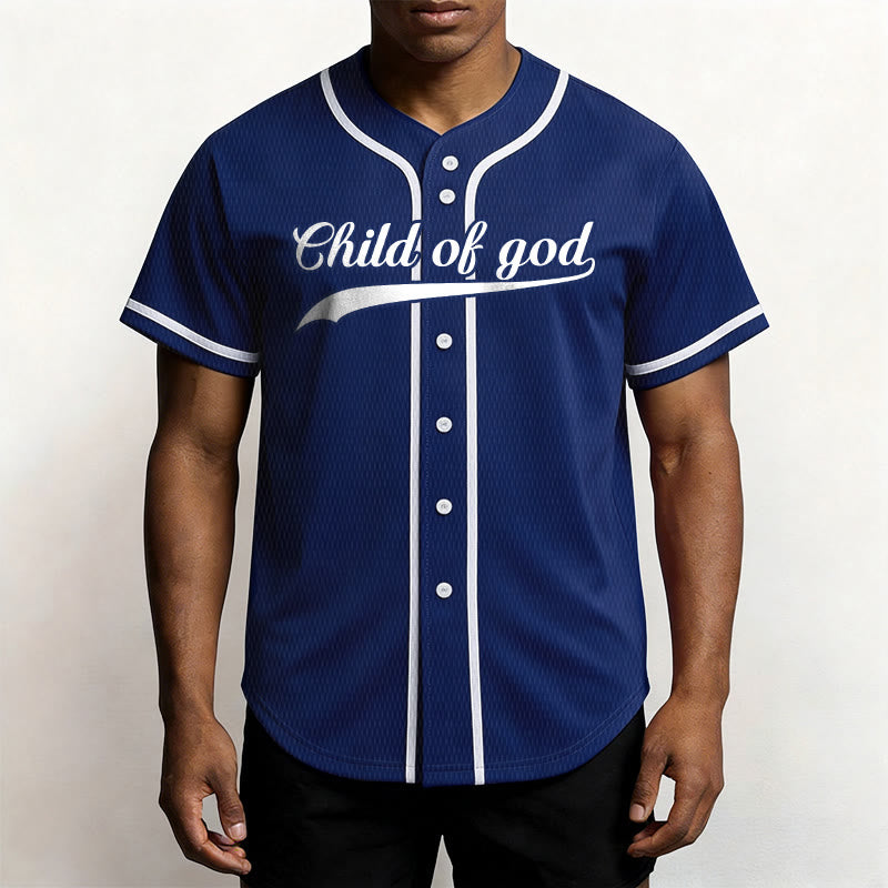Christianartworkshop Child Of God Custom Name Number Unisex Baseball Jersey - image 8