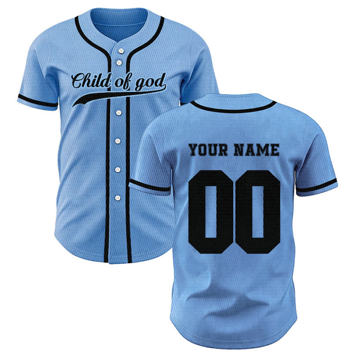 Christianartworkshop Child Of God Custom Name Number Unisex Baseball Jersey - Blue - 5XL - Name & Number Customized - image 42
