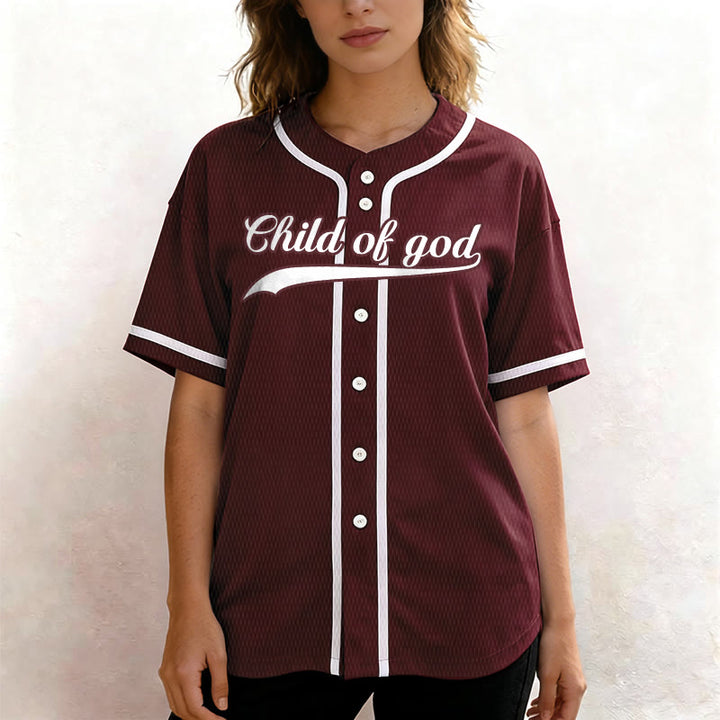 Christianartworkshop Child Of God Custom Name Number Unisex Baseball Jersey - image 37