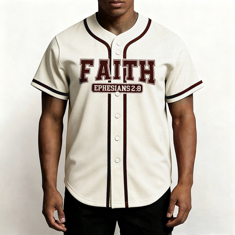Christianartworkshop Faith Custom Name Number Baseball Jersey - image 8