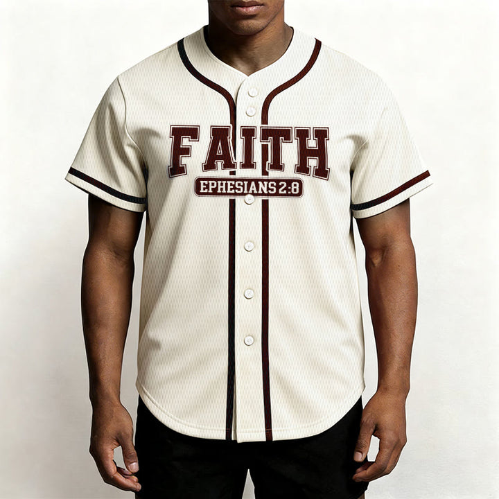 Christianartworkshop Faith Custom Name Number Baseball Jersey - image 8