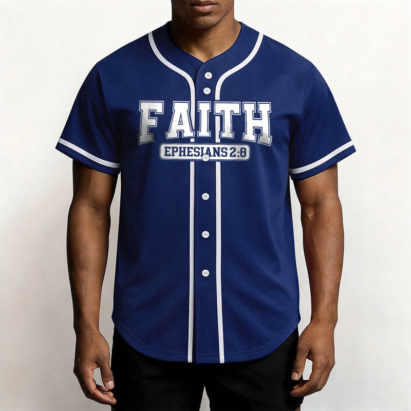 Christianartworkshop Faith Custom Name Number Baseball Jersey - image 1