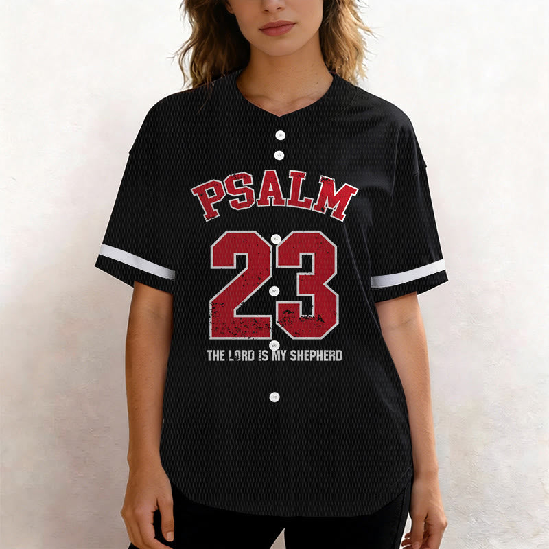 Christianartworkshop Psalm 23 Faith Baseball Jersey: The Lord Is My Shepherd Devotional Athletic Shirt - image 2