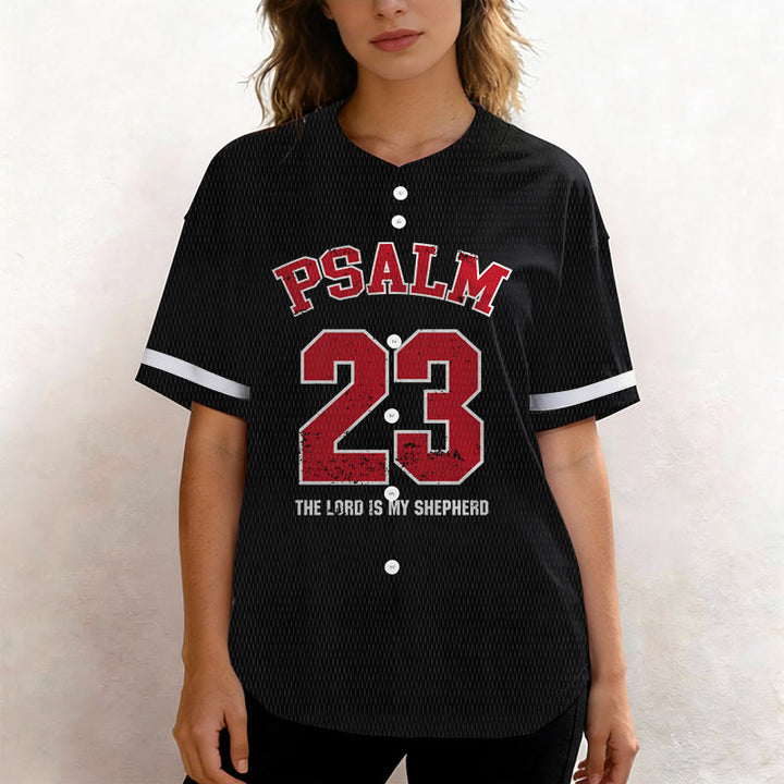 Christianartworkshop Psalm 23 Faith Baseball Jersey: The Lord Is My Shepherd Devotional Athletic Shirt - image 2