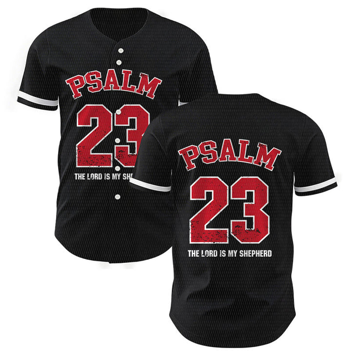 Christianartworkshop Psalm 23 Faith Baseball Jersey: The Lord Is My Shepherd Devotional Athletic Shirt - 5XL - image 0