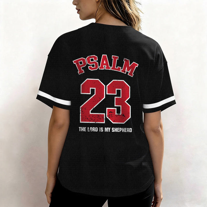 Christianartworkshop Psalm 23 Faith Baseball Jersey: The Lord Is My Shepherd Devotional Athletic Shirt - image 5