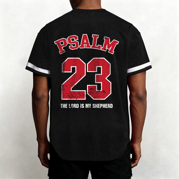 Christianartworkshop Psalm 23 Faith Baseball Jersey: The Lord Is My Shepherd Devotional Athletic Shirt - image 4