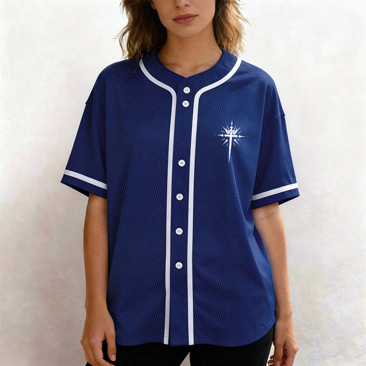 Christianartworkshop Jesus Is King Angel Wings Cross Faith Statement Custom Baseball Jersey - image 9