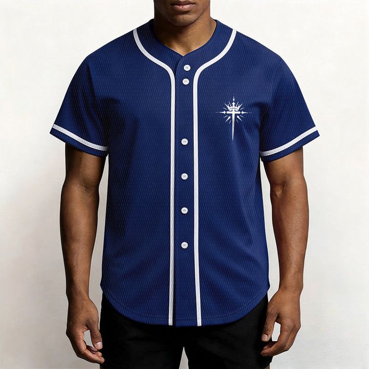 Christianartworkshop Jesus Is King Angel Wings Cross Faith Statement Custom Baseball Jersey - image 8