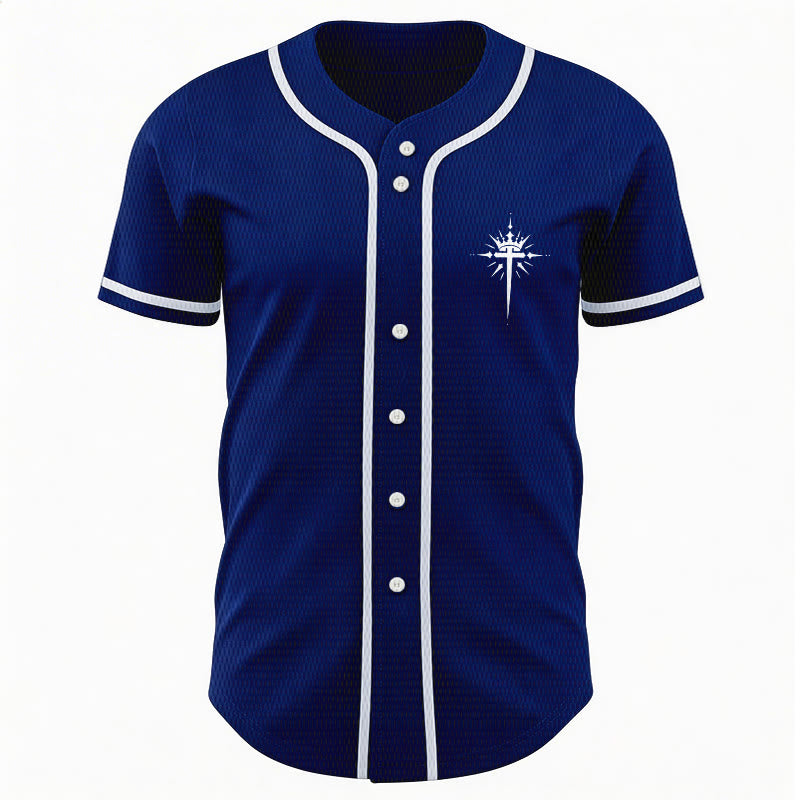 Christianartworkshop Jesus Is King Angel Wings Cross Faith Statement Custom Baseball Jersey - image 10