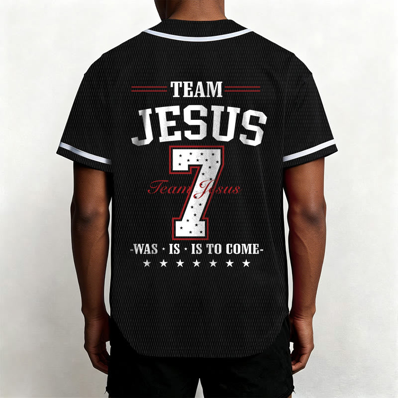 Christianartworkshop Team Jesus Was Is And Is To Come Custom Number 7 Baseball Jersey - image 11