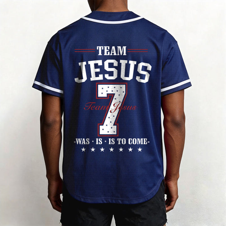 Christianartworkshop Team Jesus Was Is And Is To Come Custom Number 7 Baseball Jersey - image 18