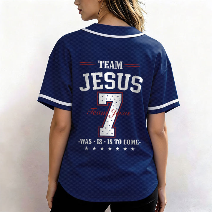 Christianartworkshop Team Jesus Was Is And Is To Come Custom Number 7 Baseball Jersey - image 19