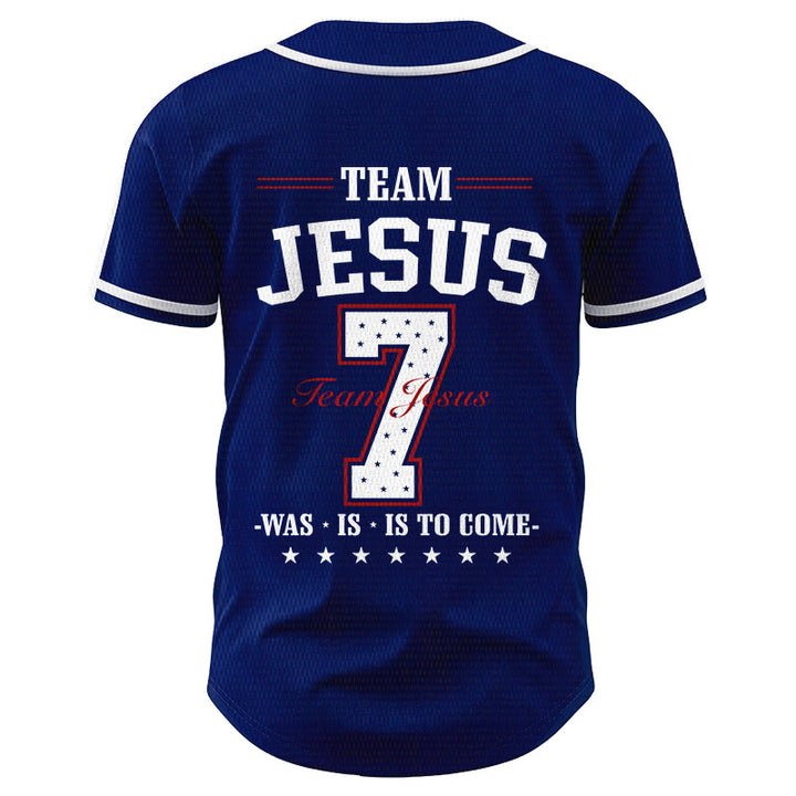Christianartworkshop Team Jesus Was Is And Is To Come Custom Number 7 Baseball Jersey - image 20