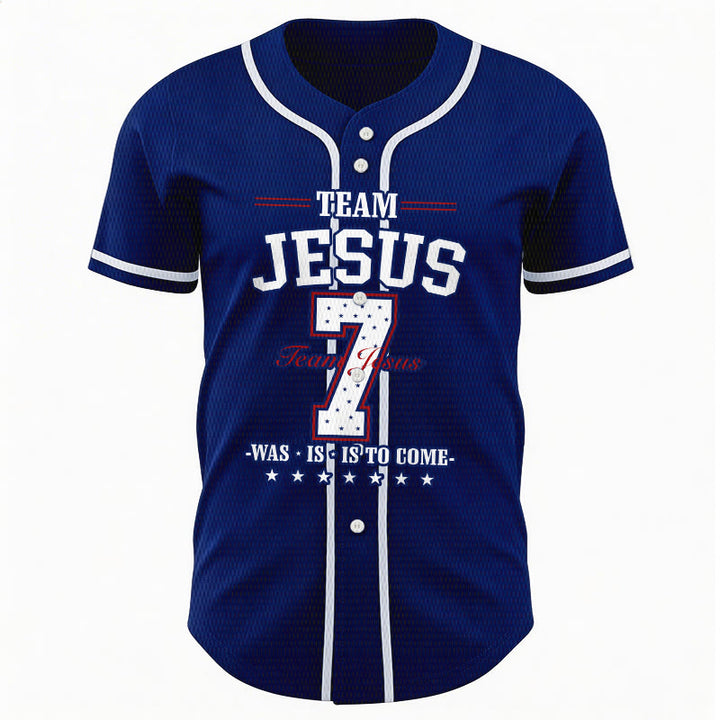 Christianartworkshop Team Jesus Was Is And Is To Come Custom Number 7 Baseball Jersey - image 17