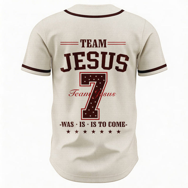 Christianartworkshop Team Jesus Was Is And Is To Come Custom Number 7 Baseball Jersey - image 27