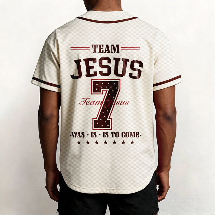 Christianartworkshop Team Jesus Was Is And Is To Come Custom Number 7 Baseball Jersey - image 25