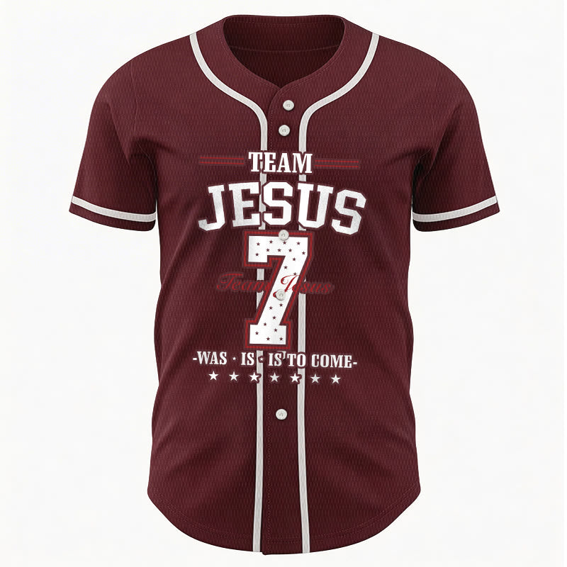 Christianartworkshop Team Jesus Was Is And Is To Come Custom Number 7 Baseball Jersey - image 38