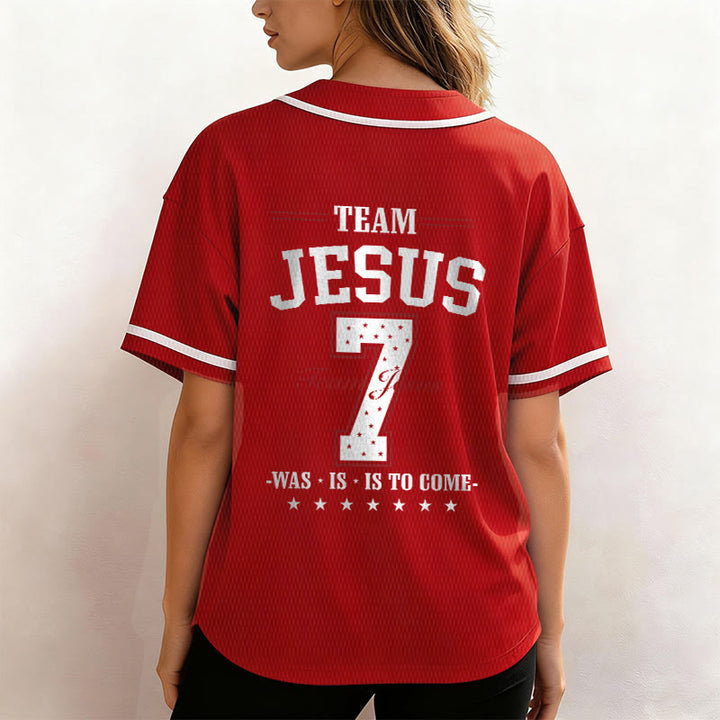 Christianartworkshop Team Jesus Was Is And Is To Come Custom Number 7 Baseball Jersey - image 33