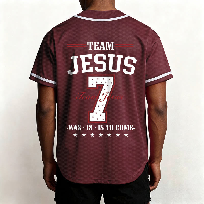 Christianartworkshop Team Jesus Was Is And Is To Come Custom Number 7 Baseball Jersey - image 39