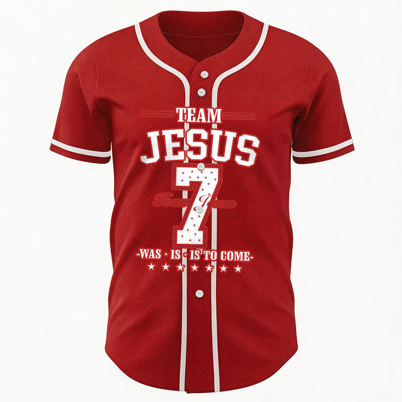 Christianartworkshop Team Jesus Was Is And Is To Come Custom Number 7 Baseball Jersey - image 31