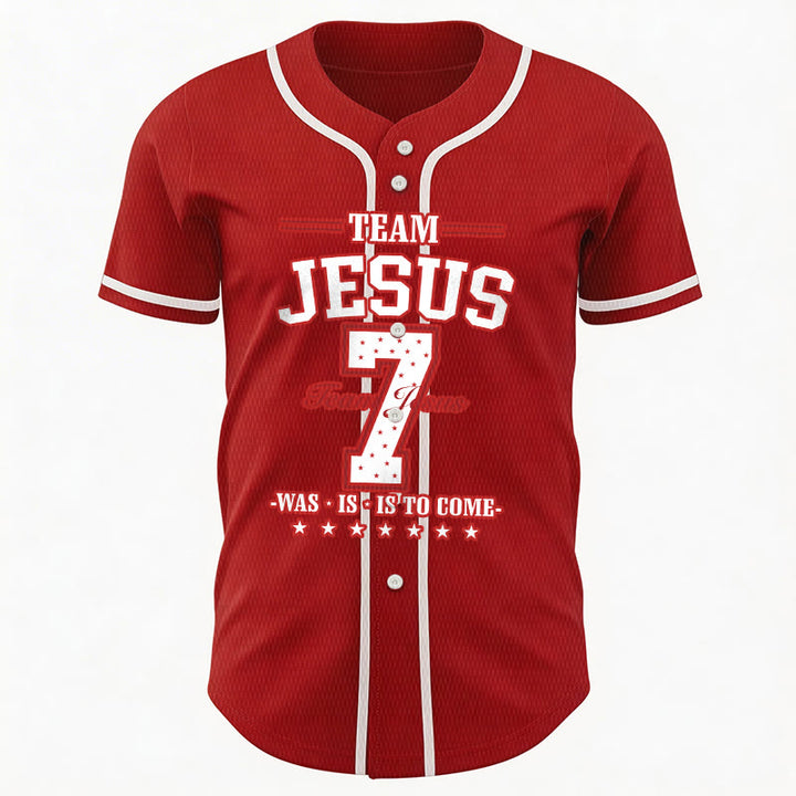 Christianartworkshop Team Jesus Was Is And Is To Come Custom Number 7 Baseball Jersey - image 31