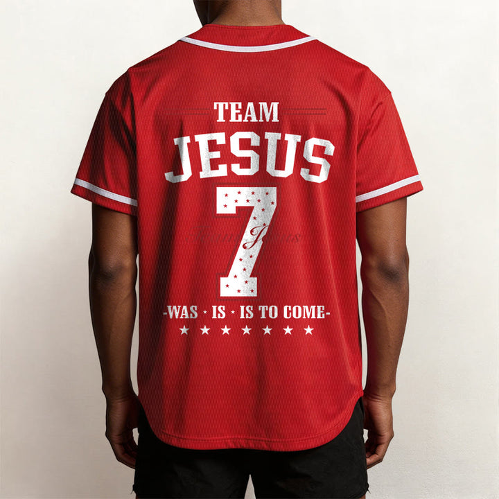 Christianartworkshop Team Jesus Was Is And Is To Come Custom Number 7 Baseball Jersey - image 32