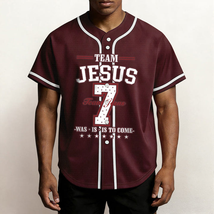 Christianartworkshop Team Jesus Was Is And Is To Come Custom Number 7 Baseball Jersey - image 36