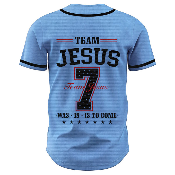 Christianartworkshop Team Jesus Was Is And Is To Come Custom Number 7 Baseball Jersey - image 48