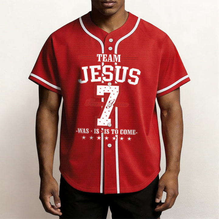 Christianartworkshop Team Jesus Was Is And Is To Come Custom Number 7 Baseball Jersey - image 29