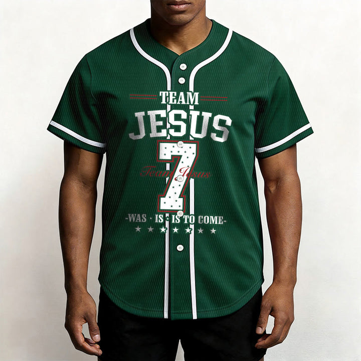 Christianartworkshop Team Jesus Was Is And Is To Come Custom Number 7 Baseball Jersey - image 50