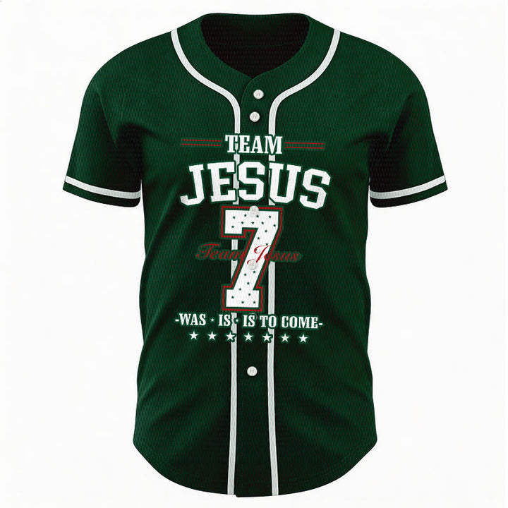 Christianartworkshop Team Jesus Was Is And Is To Come Custom Number 7 Baseball Jersey - image 52
