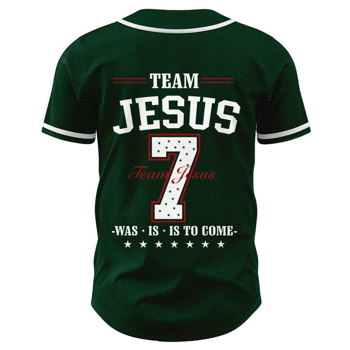 Christianartworkshop Team Jesus Was Is And Is To Come Custom Number 7 Baseball Jersey - image 55