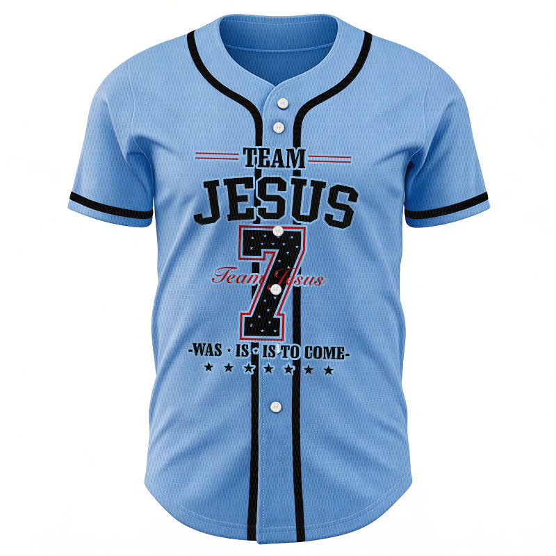 Christianartworkshop Team Jesus Was Is And Is To Come Custom Number 7 Baseball Jersey - image 45